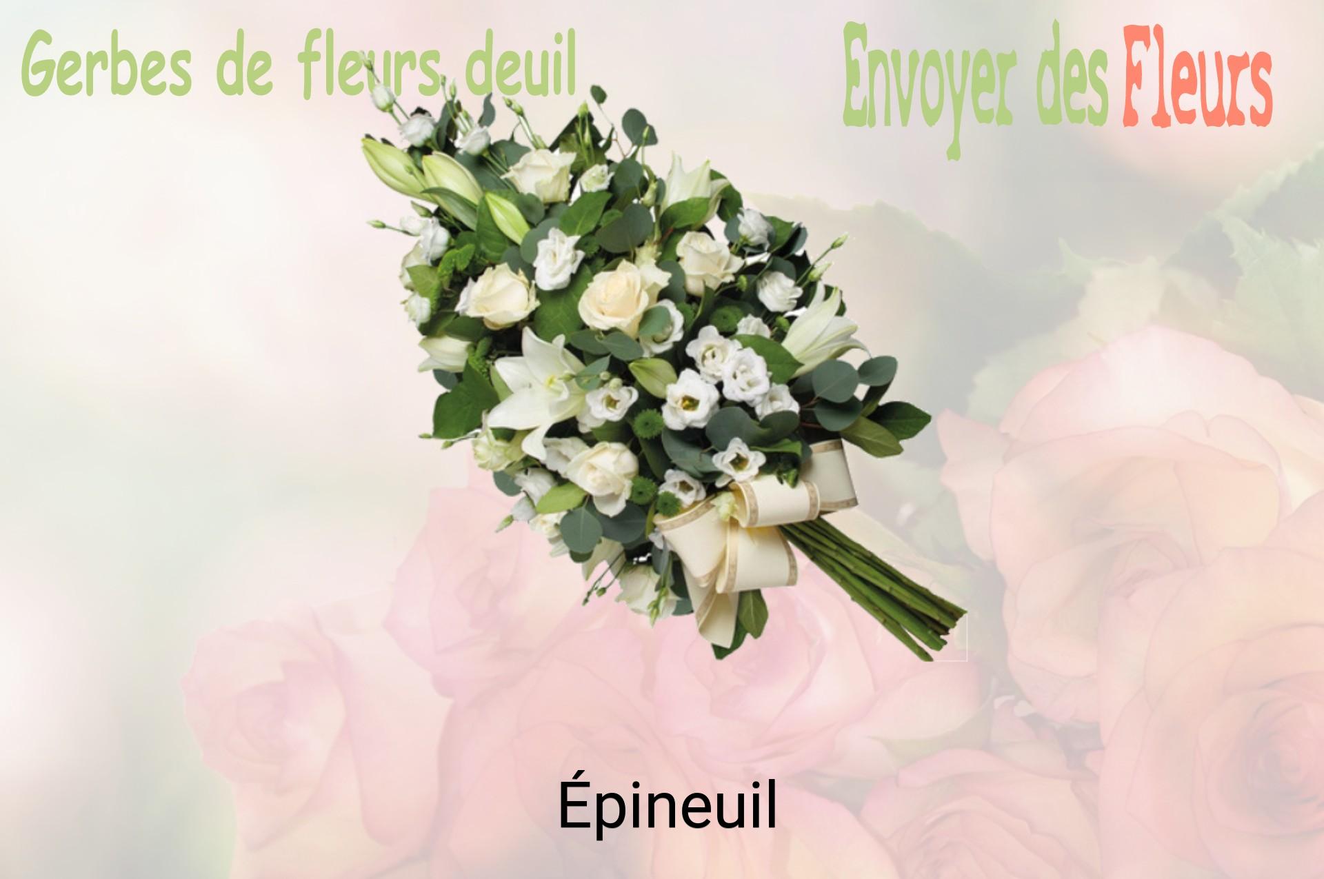 Gerbe de fleurs de deuil livrée à Épineuil